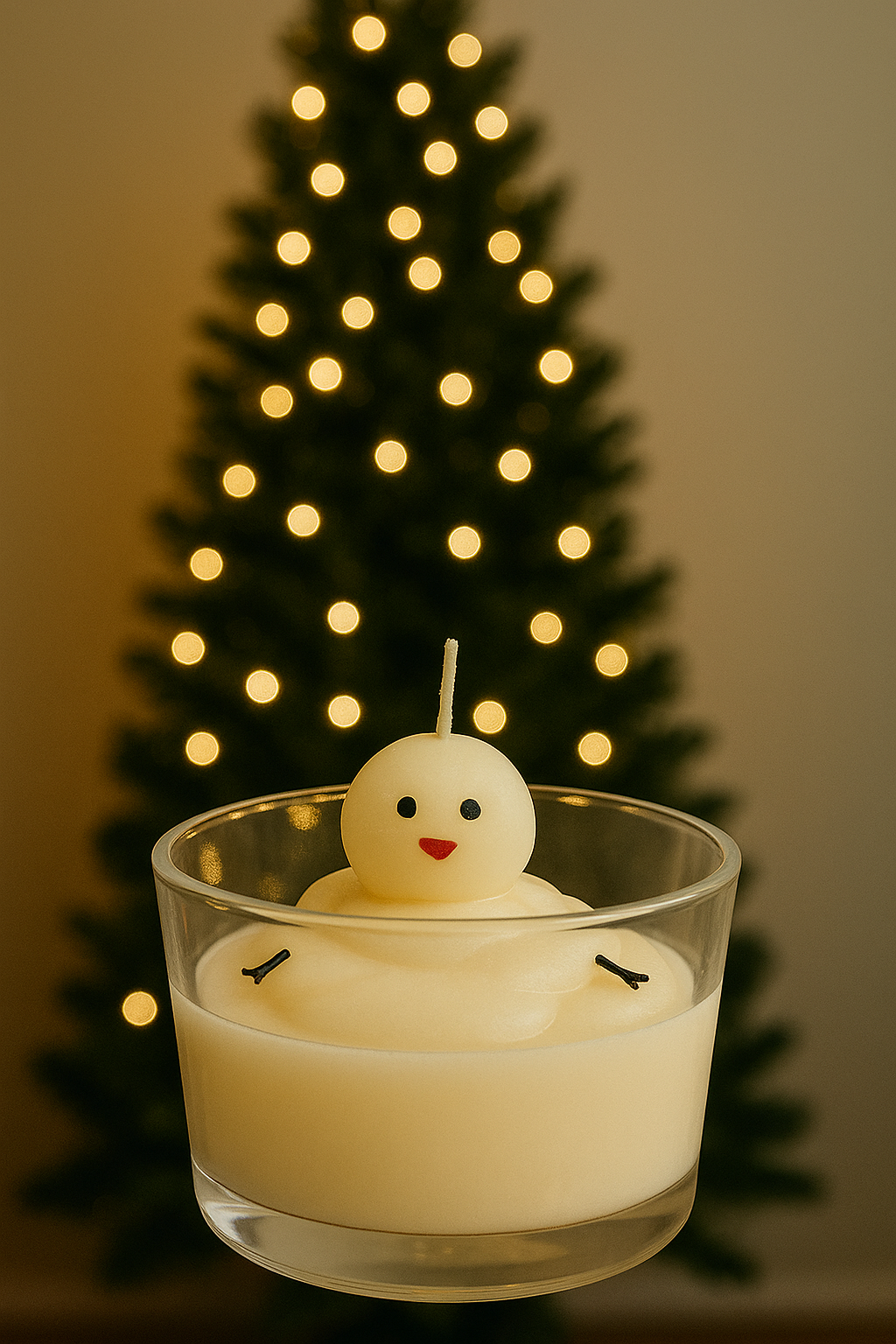 Snowman candle