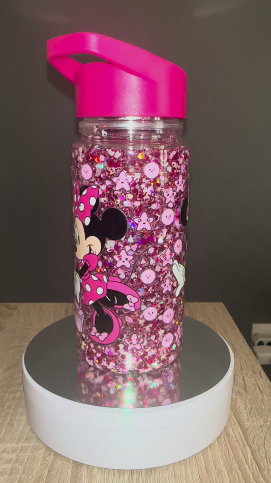 Παιδικό Tumbler Minnie με Ροζ Γκλίτερ (355 ml)